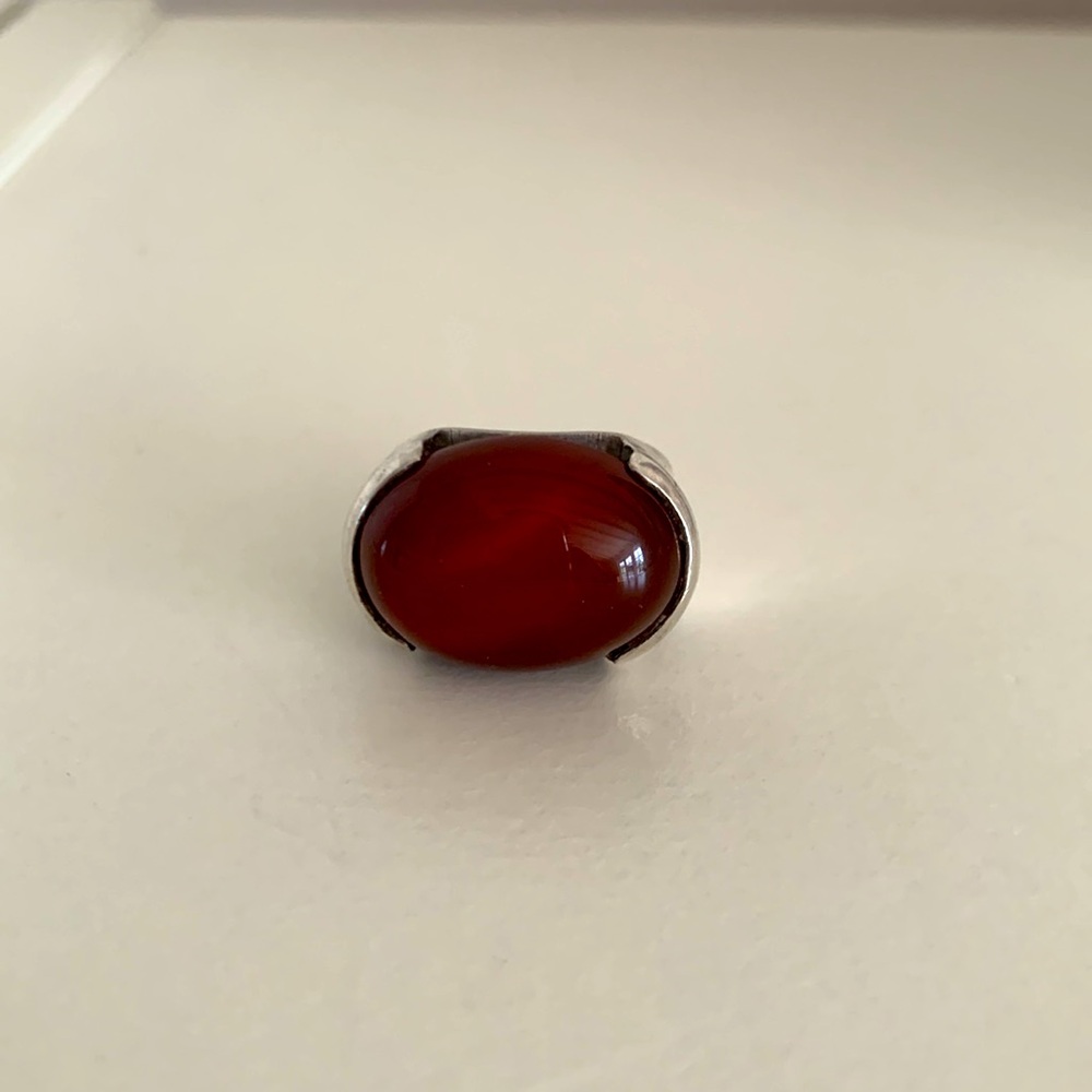 Agate Silver Ring - image 3